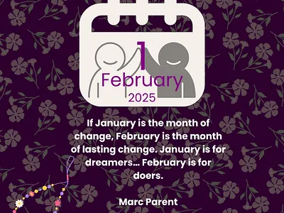 February Daily Quotes Design calendar daily quotes design graphic design social media
