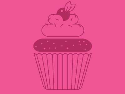 Cupcake berry cupcake frosting illustration sprinkles vector