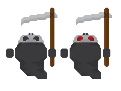 Death character death enemy flat game art hell scythe