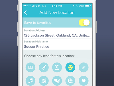 Add a location form icons ios