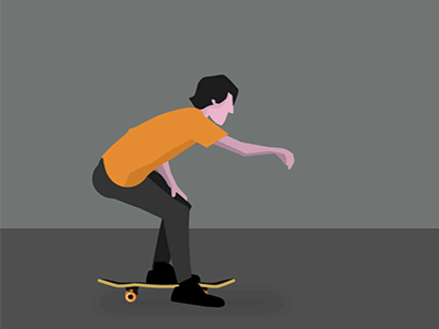 get it aftereffects animation cycle gif illustration motion skate skateboard skateboarding skater vector