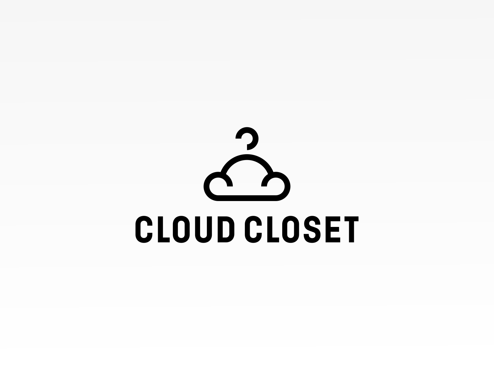 Cloud Closet blue closet clothes clothes hanger cloud logo shop wardrobe wear
