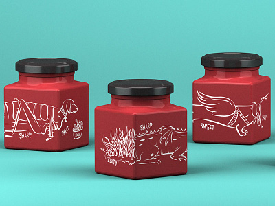 Relish packaging chimera illustration label packaging