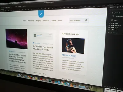 Blog Design Work in Progress blog blogging envato homepage product reading text blog themeforest ui ux wordpress