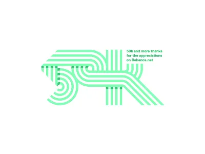 50k 50 appreciation behance lettering lines number type typography