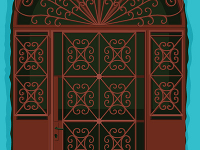 Door at Nachlaot bars blue cold doors jerusalem vectors warm
