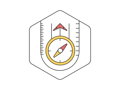 Compass detail compass hiking illustration north travel