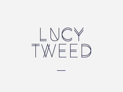 Lucy Tweed concept geometric identity logo type typography