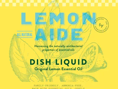 Lemon Aide label lemon natural packaging soap