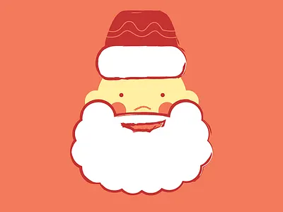 Smiling Santa christmas design drawing illustration red santa sketch xmas