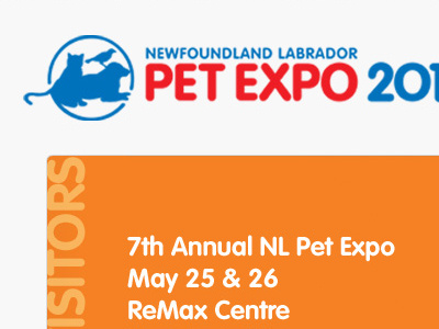 Newfoundland Labrador Pet Expo Website Header banner carousel design development header logo website