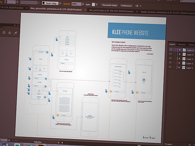 Klee Mobile Website ai iphone mobile simple site wireframe