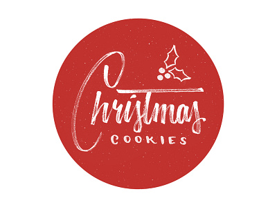 Christmas Cookie Hang Tag christmas cookies gift hand lettering hang tag lettering