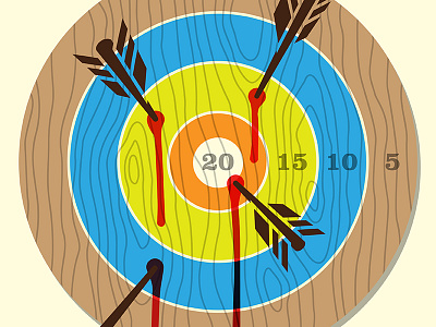 Archers Delight archery arrows blood bullseye carlos vigil srd super rad super rad design target vector wooden jigsaw cutouts woodgrain