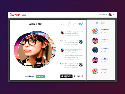 Yarnee mobile ui ux