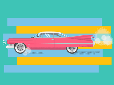 Pink Cadillac illustration