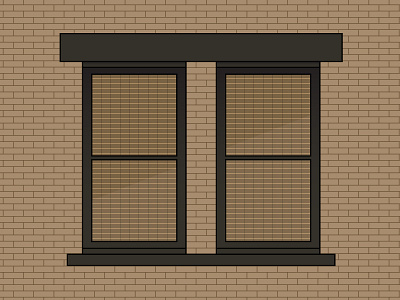 Second Floor Window architecture brick building idaho idaho falls illustrator shadow vector window