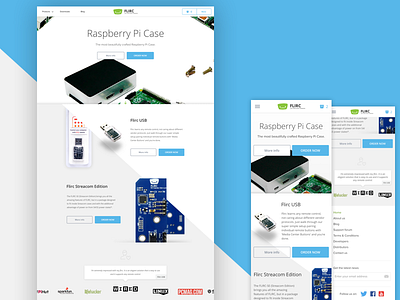 Responsive landing page (early stage) flirc landing page parallax raspberry responsive web website