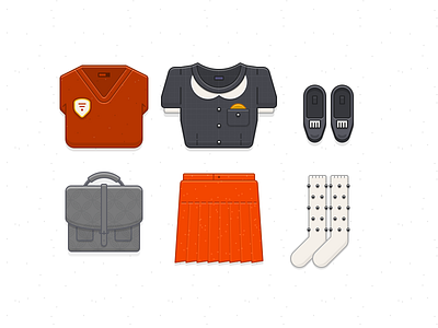 Set 2.0 app clothes design flat icons illustration iphone shoose stroke web