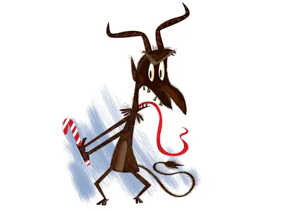 Krampus christmas holidays illustration illustrator krampus photoshop