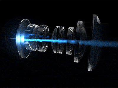 Lenses blue c4d caustics cinema gif glass loop