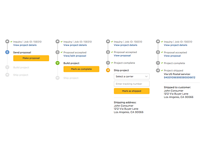 Timeline clean custommade flow interface minimal progress project management simple timeline ui user interface ux