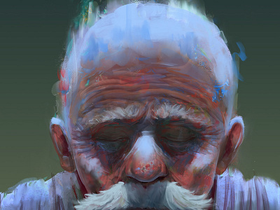 A Spirit Living A Human Life celestial digital illustration digital painting elderly joshua hutchinson old spirit spirit living a human life spirituality