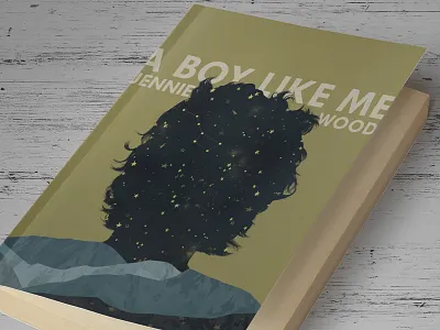 "A Boy Like Me" Book Cover book cover graphic design hair illustration literature mountains novel print design publishing stars