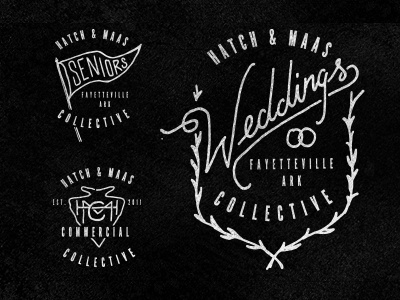 Hatch & Maas Badges arkansas branding hand lettered logo photography retro type typography vintage