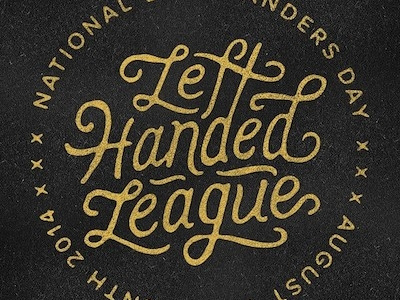 Left-Handed League Tee! apparel badge hand lettering left lettering ligature script seal texture type typography vintage