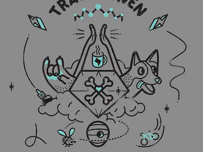 Series Bee apparel clouds coffee corgi dc diamond illustration texture vector