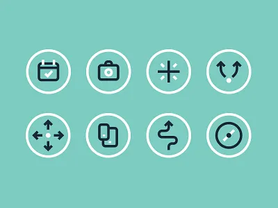 Iconcity arrows calendar camera compass devices icons illustrations