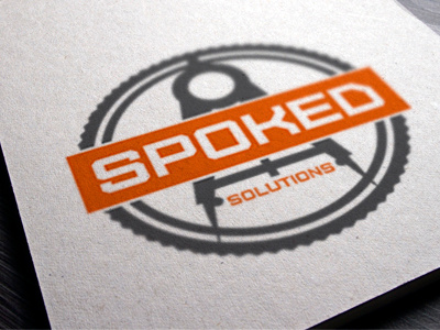 Spoked Logo architecture bicycle compass engineering grey logo orange spokes vector