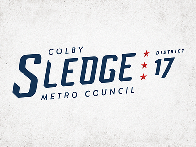 Metro Council Campaign Logo brandon grotesque democratic hand lettering lettering logo nashville navy political red stars