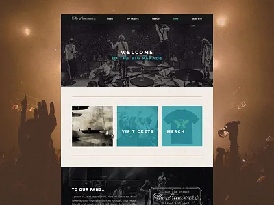 Lumineers Fan Page denver design dev layout lumineers music web design zenman