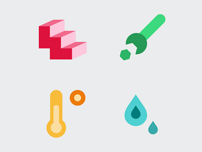 Derivatives Icons colour flat icon vector