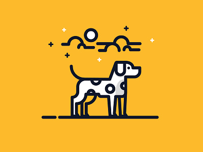 Dawg clouds dog moon stars