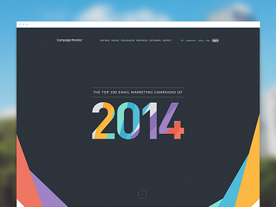 Campaign Monitor - Top100 of 2014 2014 awards campaign customers emails landing marketing monitor top website