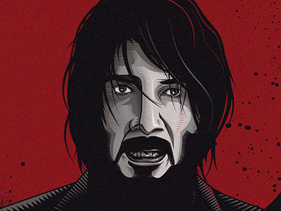 John Wick Movie poster action illustrator john wick keanu reeves poster vector