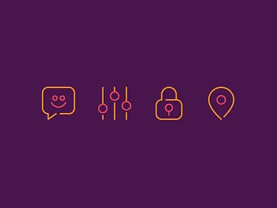 Roundy 2 equalizer icons justas lock outline icons pin speech bubble