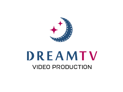 Dream Tv dream logo moon night sky stars tv video production