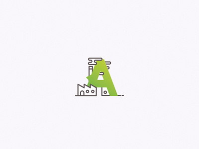 Big A a factory icon lines