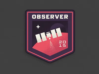 Pluto Expeditions - Observer expedition exploration fonts.com illustration mission patch nasa new horizons observer pluto satellite space texture