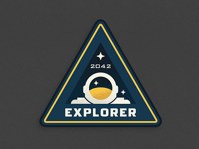 Pluto Expeditions - Explorer astronaut ben stafford expedition exploration explorer illustration mission patch nasa new horizons pluto space texture