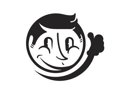 Nice Guys IT head illustration logo mark