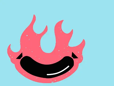 Sausage fire graphic design grunge illustration meat sausage summer