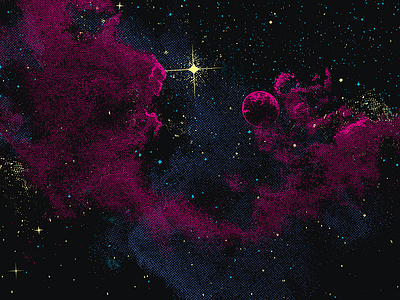 Space Style Experiment black exploration galaxy halftone hole interstellar nebula space vector void