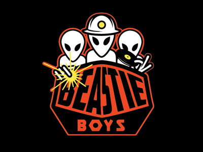 Intergalactic 90s alien beastieboys grey hiphop planetary record retro skate skateboard space workshop