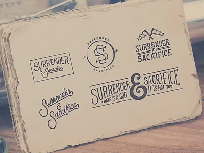 Surrender & Sacrifice brush calligraphy hand lettering ink lettering marker pen sharpie type typography