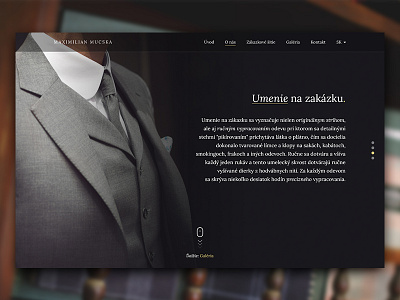 Maximilian Mucska Tailors background design elegant fashion fullscreen header pager scrolling transparent video web website